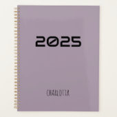 Roos kwarts | Zwart gepersonaliseerde naam Planner (Voorkant)