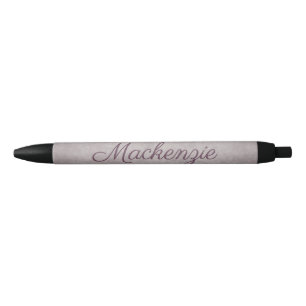 Roos-kwartsdesk Naam Chic Dusty Baby Pink Mauve Zwarte Inkt Pen
