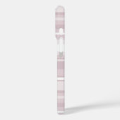 Roos kwartsroze strepen Case-Mate iPhone case (Achterkant / Links)
