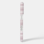 Roos kwartsroze strepen Case-Mate iPhone case (Achterkant / Rechts)