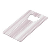 Roos kwartsroze strepen creditkaart flessenopener (Achterkant Gekanteld)