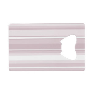 Roos kwartsroze strepen creditkaart flessenopener