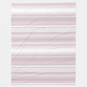 Roos kwartsroze strepen fleece deken