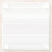 Roos kwartsroze strepen glazen onderzetter (Achterkant)