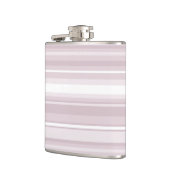 Roos kwartsroze strepen heupfles (Links)