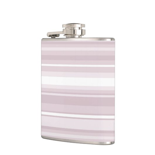 Roos kwartsroze strepen heupfles (Links)