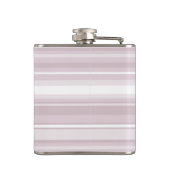 Roos kwartsroze strepen heupfles (Achterkant)