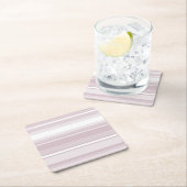 Roos kwartsroze strepen kartonnen onderzetters (Insitu)