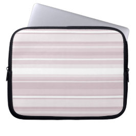 Roos kwartsroze strepen laptop sleeve