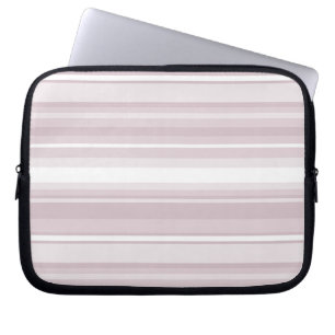 Roos kwartsroze strepen laptop sleeve