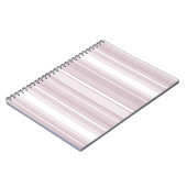 Roos kwartsroze strepen notitieboek (Linkerzijde)