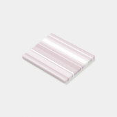 Roos kwartsroze strepen post-it® notes (Schuin)
