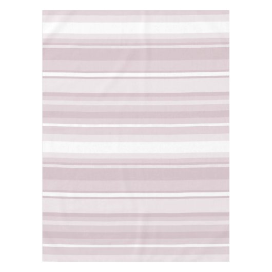 Roos kwartsroze strepen tafelkleed (Voorkant)