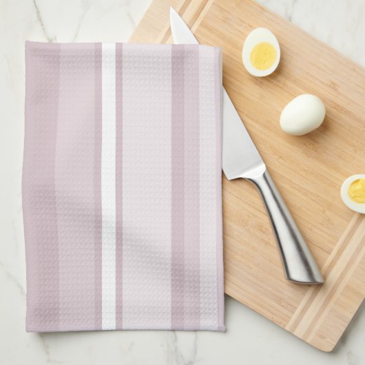 Roos kwartsroze strepen theedoek (Quarter Fold)