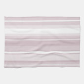 Roos kwartsroze strepen theedoek (Horizontaal)