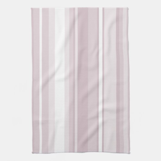 Roos kwartsroze strepen theedoek (Verticaal)