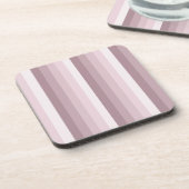 Roos kwartsschaduwstrepen bier onderzetter (Linkerzijde)