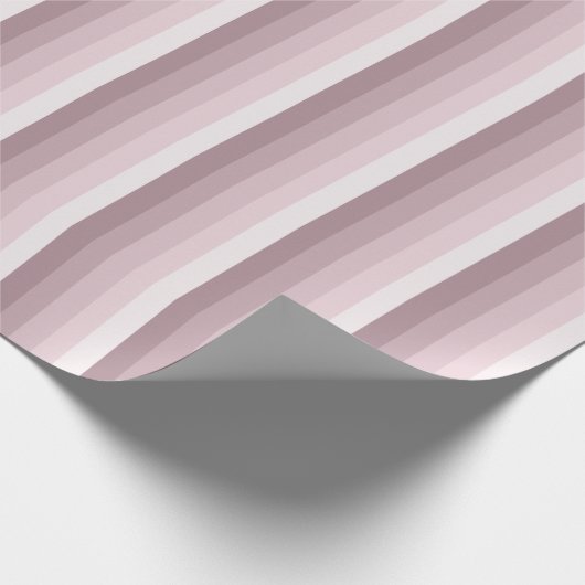 Roos kwartsschaduwstrepen cadeaupapier (Hoek)