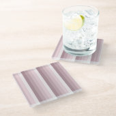 Roos kwartsschaduwstrepen glazen onderzetter (Schuin)