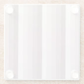 Roos kwartsschaduwstrepen glazen onderzetter (Achterkant)