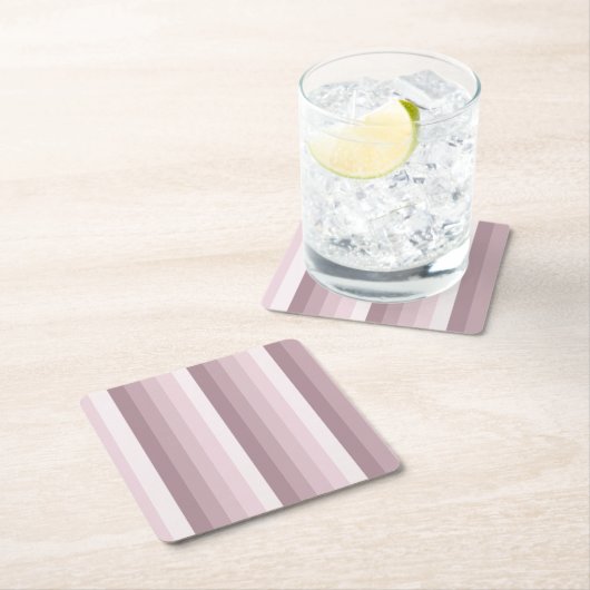 Roos kwartsschaduwstrepen kartonnen onderzetters (Insitu)