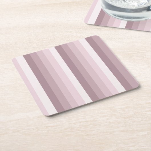 Roos kwartsschaduwstrepen kartonnen onderzetters (Schuin)