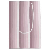 Roos kwartsschaduwstrepen medium cadeauzakje (Achterkant)