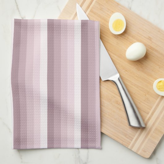 Roos kwartsschaduwstrepen theedoek (Quarter Fold)