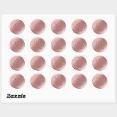 Roos Kwartz 2-Stickers met Monogram Wax Seal Ronde Sticker (Vel)