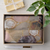 Roos Kwartz Amethyst 10lb-papier, wit Tissuepapier (Geschenk)