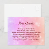 Roos Kwartz Crystal Briefkaart (Voorkant / Achterkant)
