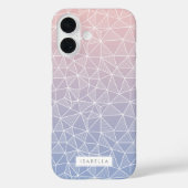 Roos Kwartz en Serenity Ombre Geometric Pattern Case-Mate iPhone Case (Achterkant)