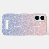Roos Kwartz en Serenity Ombre Geometric Pattern Case-Mate iPhone Case (Achterkant (horizontaal))