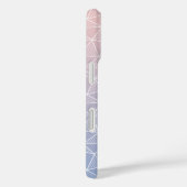 Roos Kwartz en Serenity Ombre Geometric Pattern Case-Mate iPhone Case (Achterkant / Rechts)