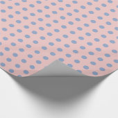 Roos Kwartz- en Serenity Polka Dot Wrapping Paper Cadeaupapier (Hoek)