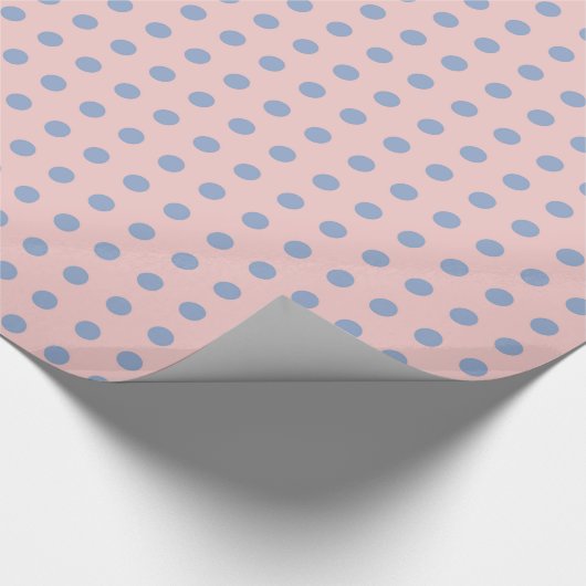 Roos Kwartz- en Serenity Polka Dot Wrapping Paper Cadeaupapier (Hoek)