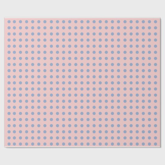 Roos Kwartz- en Serenity Polka Dot Wrapping Paper Cadeaupapier (Vlak)