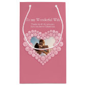 roos kwartz foto van de tweede trouwdag klein cadeauzakje (Achterkant)