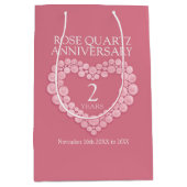 roos kwartz fototas voor de tweede trouwdag medium cadeauzakje (Voorkant)
