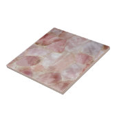 Roos Kwartz Marble Print Tegeltje (Zijkant)