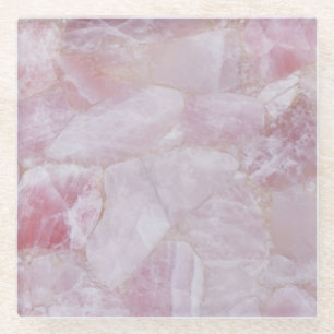 Roos Kwartz Marble Stone Onderzetter