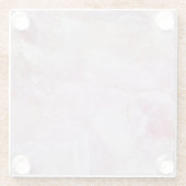 Roos Kwartz Marble Stone Onderzetter (Achterkant)