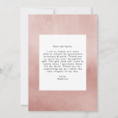 Roos Kwartz Waterverf Kristallen Foto Afstuderen Bedankkaart (Achterkant)