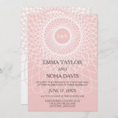 Roos kwartzdrocatcher DIY Wedding Invitations Kaart (Voorkant / Achterkant)