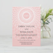 Roos kwartzdrocatcher DIY Wedding Invitations Kaart (Staand voorkant)