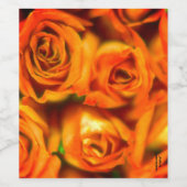 Roos labels wijn etiket (Enkel label)