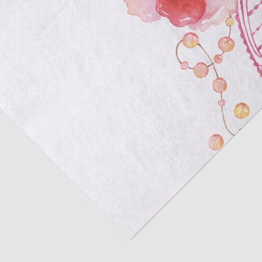 Roos Lace Beads Romantic Tissuepapier (Detail)