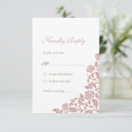 Roos Lace Wedding RSVP Kaartje