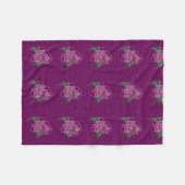 Roos lady petal fleece deken (Voorkant (Horizontaal))