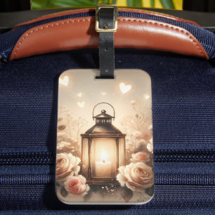 Roos Lantaarn Glow Boeket Bagagelabel